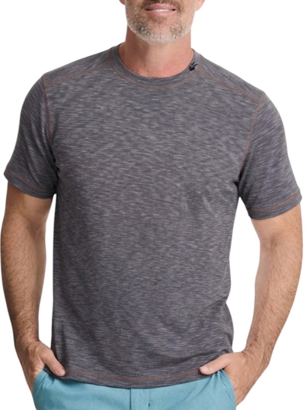 Tommy Bahama Men's Heathered Gray Short-Sleeve Tee